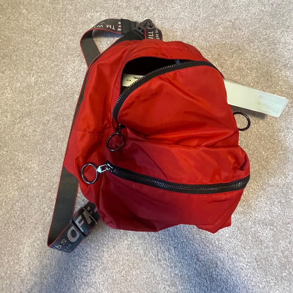 NWT OFF-WHITE Red Nylon Backpack